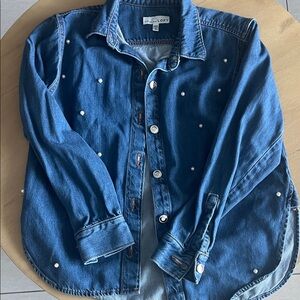 LOFT Blue Denim Top
